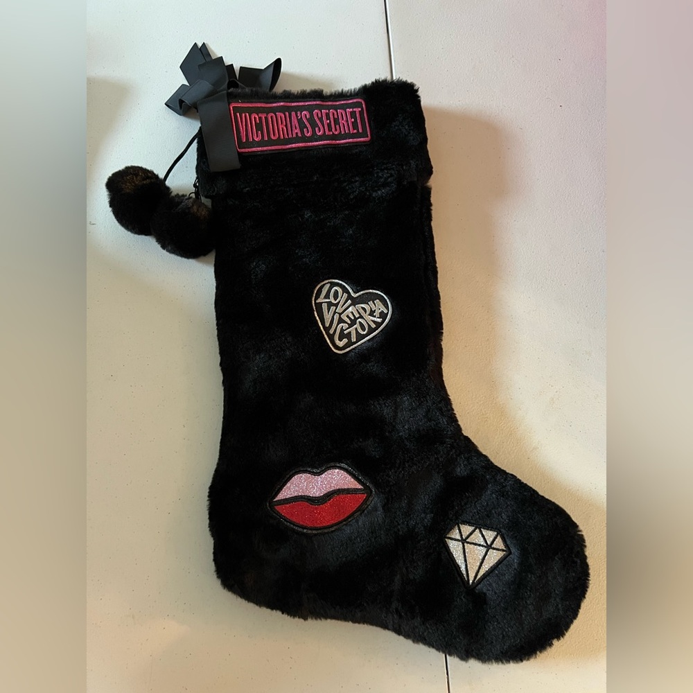 Victoria’s Secret black holiday Christmas stocking